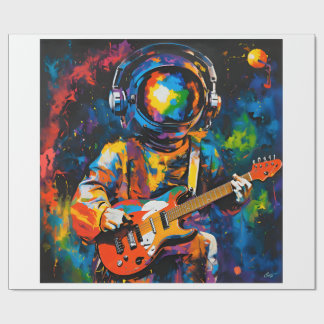 Papel De Regalo guitarrista astronauta