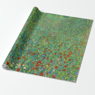 Papel De Regalo Gustav Klimt - Campo de amapolas
