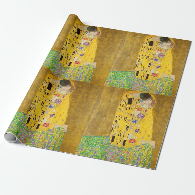 Papel De Regalo Gustav Klimt El Bella Artes Kiss (Desenrollado)