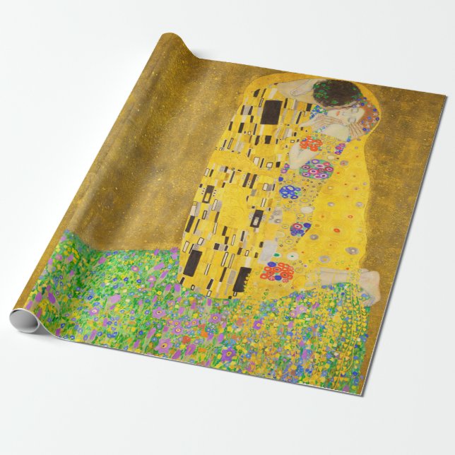 Papel De Regalo Gustav Klimt El Bella Artes Kiss (Desenrollado)