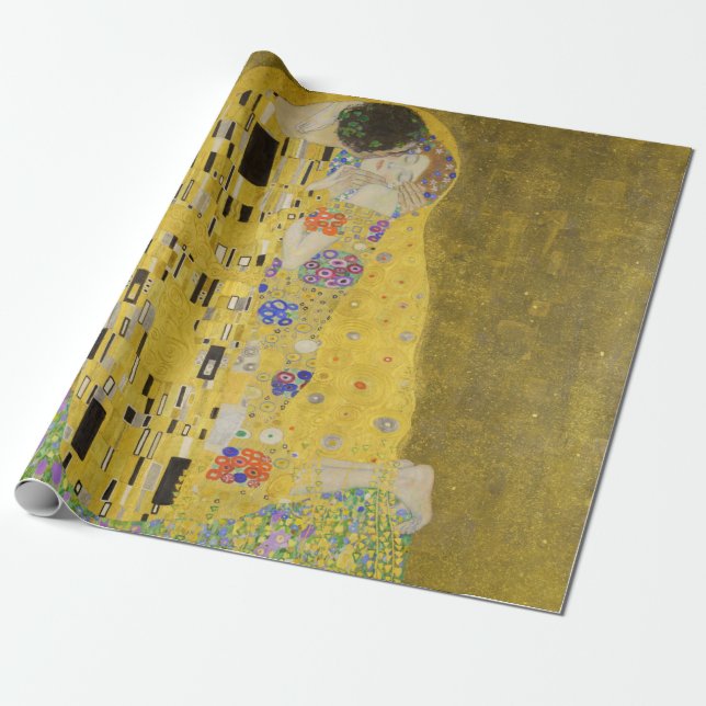 Papel De Regalo Gustav Klimt - El beso (Desenrollado)