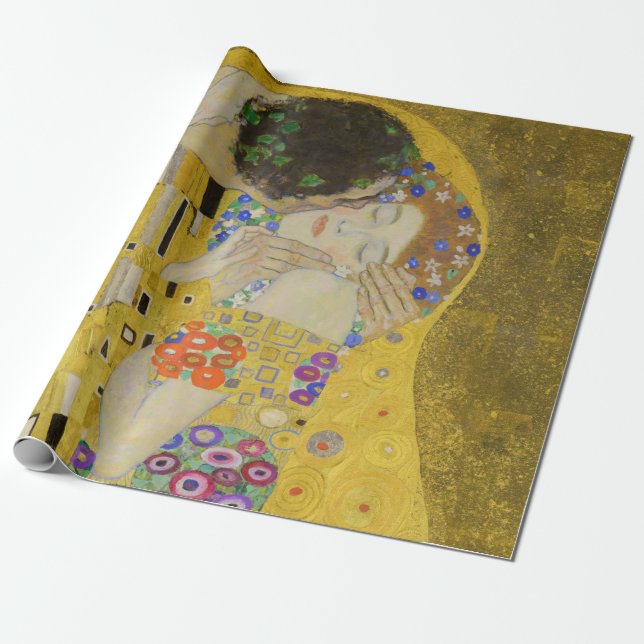 Papel De Regalo Gustav Klimt - El beso (Desenrollado)