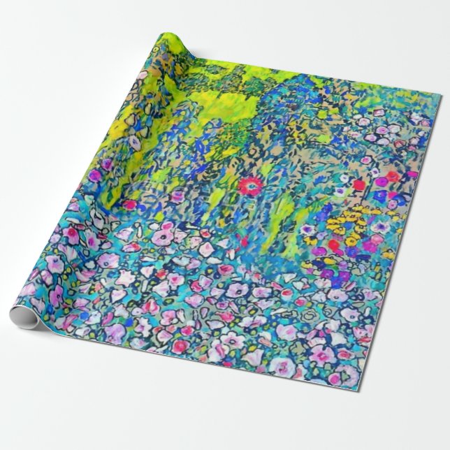 Papel De Regalo Gustav Klimt - Paisaje Horticultural Con Hillto (Desenrollado)