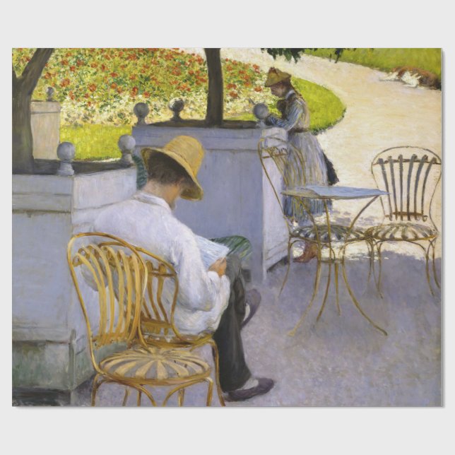 Papel De Regalo Gustave Caillebotte - Los árboles Naranjas (Superficie plana)