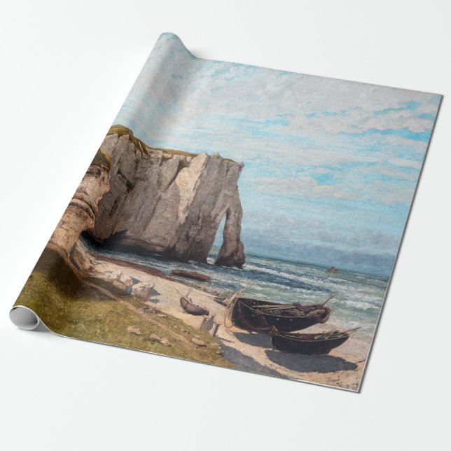 Papel De Regalo Gustave Courbet - Acantilados en Etretat después d (Desenrollado)