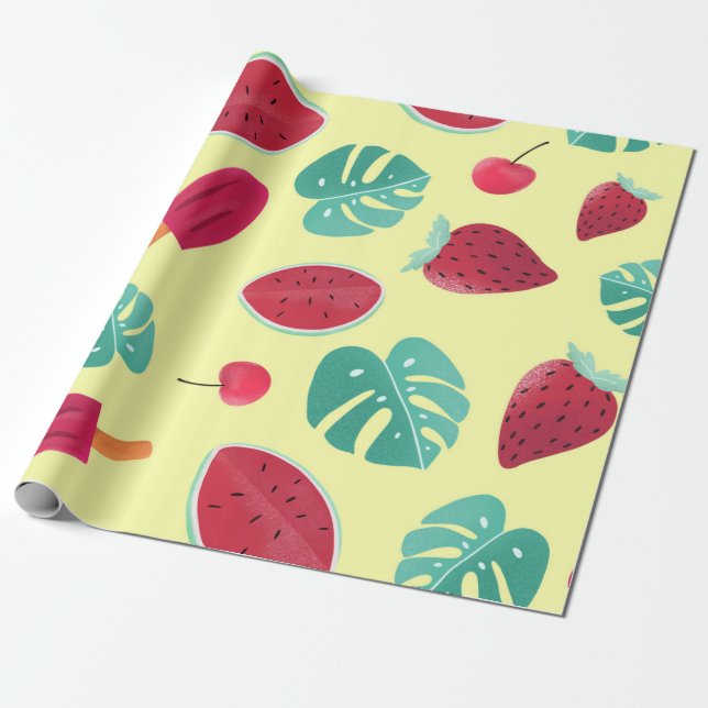 Papel De Regalo Gustos del verano (Desenrollado)