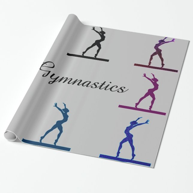 Papel De Regalo Gymnastics Balance Beam (Desenrollado)