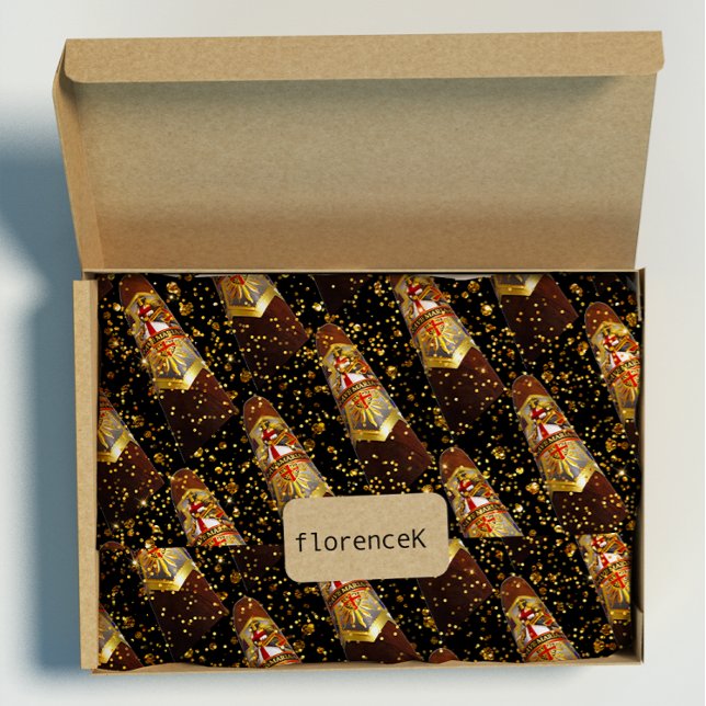 Papel De Regalo Habana Cigar Luxury Vip Cuban Gold (Habana Cigar Luxury Vip Cuban Gold Wrapping Paper)