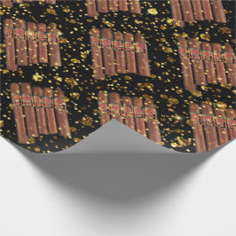 Papel De Regalo Habana Cigar Luxury Vip Cuban Gold