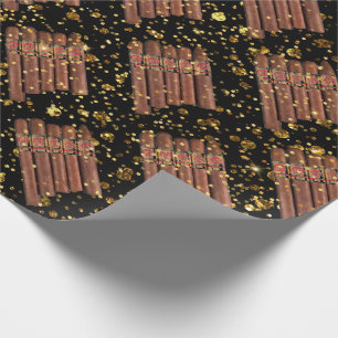 Papel De Regalo Habana Cigar Luxury Vip Cuban Gold