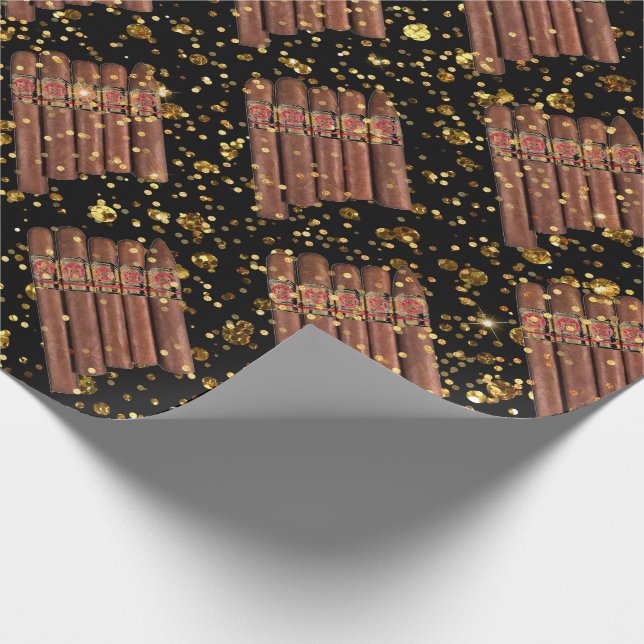 Papel De Regalo Habana Cigar Luxury Vip Cuban Gold (Esquina)