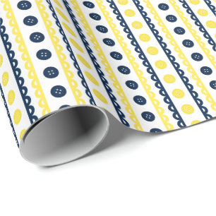 Papel De Regalo Habitación de costura y manualidades rayada preppy