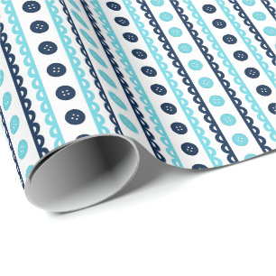 Papel De Regalo Habitación de costura y manualidades rayada turque