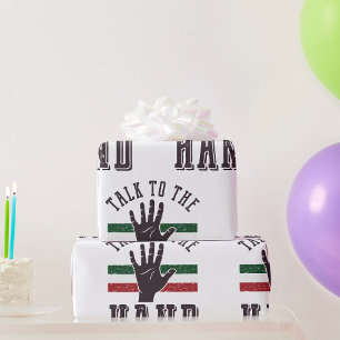 Papel De Regalo Hable con el humor de la mano angustiada