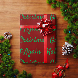 Papel De Regalo Hacer a los Navidades grandes de nuevo rojos y ver