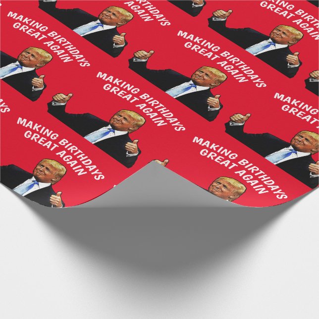 PAPEL DE REGALO HACER DE LOS CUMPLEAÑOS GRANDES DONALD TRUMP (Esquina)