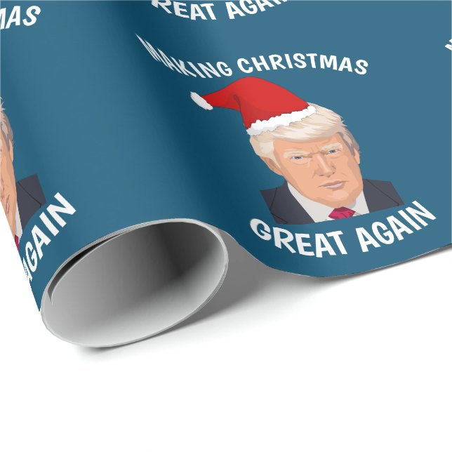 PAPEL DE REGALO HACER DE LOS NAVIDADES GRANDES NAVIDADES DE TRUMP (Esquina del rollo)