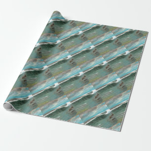 Papel De Regalo Hacer olas en el arte de la capa marina de los bos