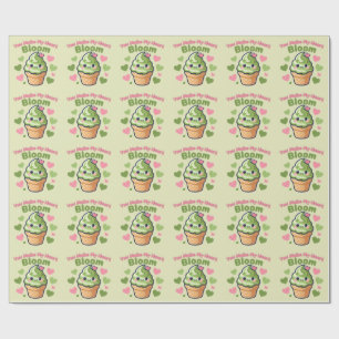 Papel De Regalo Haces que mi corazón florezca Cute Kawaii Matcha 