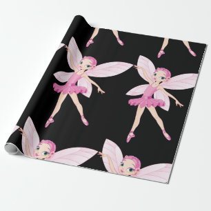 Papel De Regalo Hada Bailarina Rosa Elegante Para Amantes Del Bail