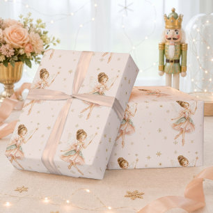 Papel De Regalo Hada de Azúcar Cascanueces Navidad Cumpleaños