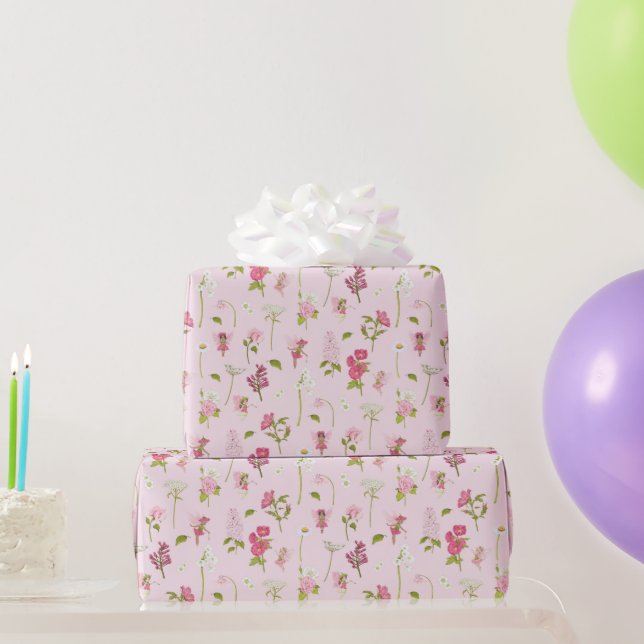 Papel De Regalo Hada de Flor de Acuarela (Regalos de fiesta)