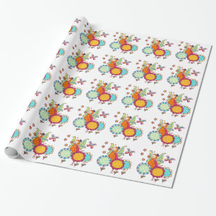 Papel De Regalo Hada del jardín con las flores