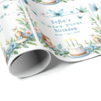 Hada Mariposa Pastel Azul - Primer Cumpleaños