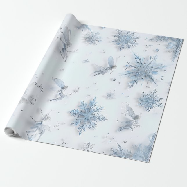 Papel De Regalo Hadas de invierno extravagantes (Desenrollado)