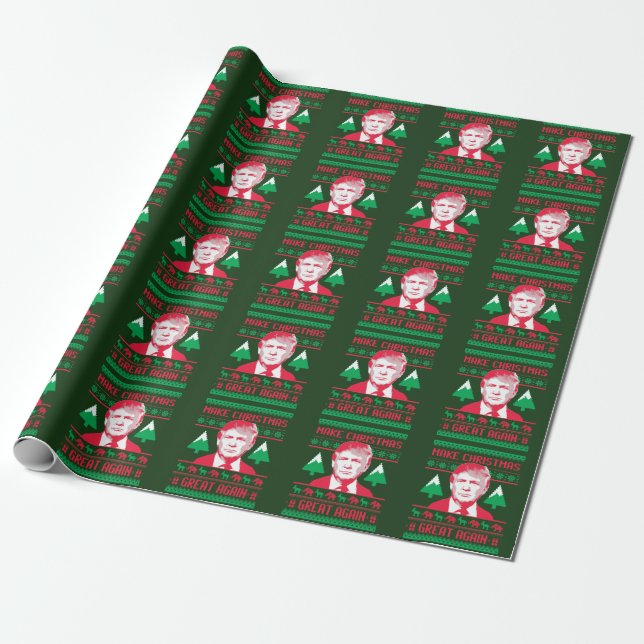 Papel De Regalo Haga el navidad grande otra vez (Desenrollado)