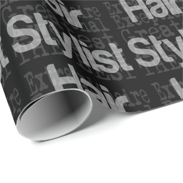 Papel De Regalo Hair Stylist Extraordinaire (Esquina del rollo)