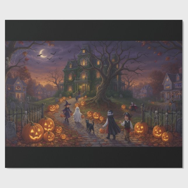 Papel De Regalo Halloween (Superficie plana)