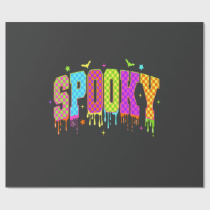 Papel De Regalo Halloween a cuadros espeluznante