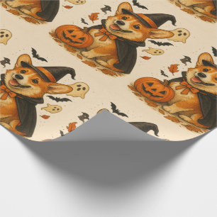 Papel De Regalo Halloween Adorable Festive Corgi Perros Amantes