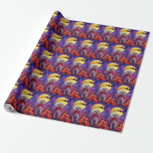 Papel De Regalo Halloween Bichon Frise Dog Pumpkins Scarey