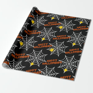 Papel De Regalo Halloween Black Spider Web