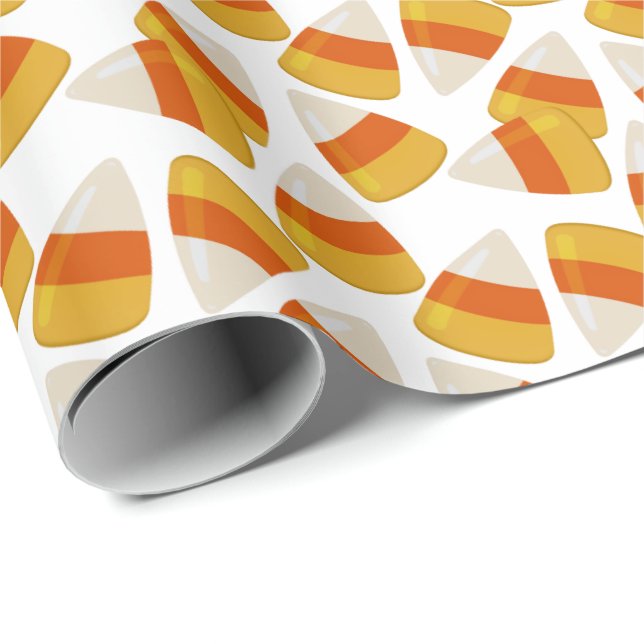 Papel De Regalo Halloween Candy Corn (Esquina del rollo)