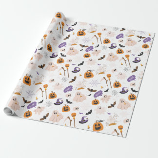 Papel De Regalo Halloween Cartoon Pattern