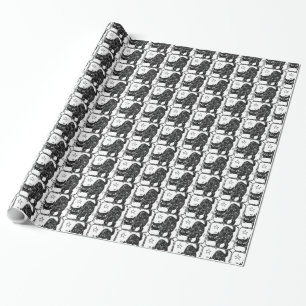 PAPEL DE REGALO HALLOWEEN CAT WRAPPER PAPER