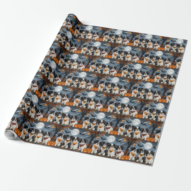 Papel De Regalo Halloween Chin Japonés Tocante (Desenrollado)