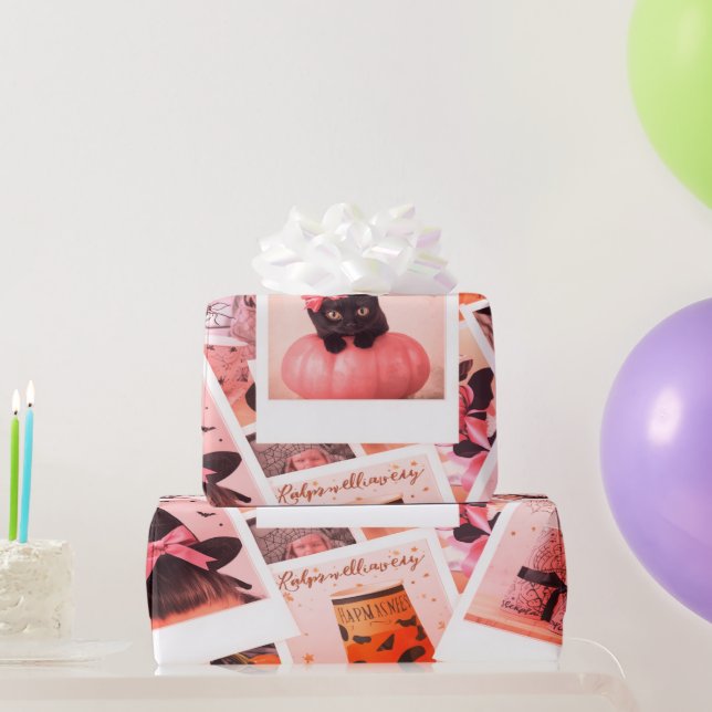 Papel De Regalo Halloween Collage Soft Feminine (Regalos de fiesta)
