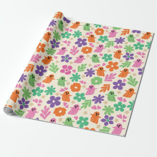 Papel De Regalo Halloween Colorful Abstract Florines Stars