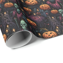 Papel De Regalo Halloween con calabaza de calabaza de Gótico espum