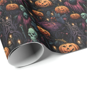 Papel De Regalo Halloween con calabaza de calabaza de Gótico espum