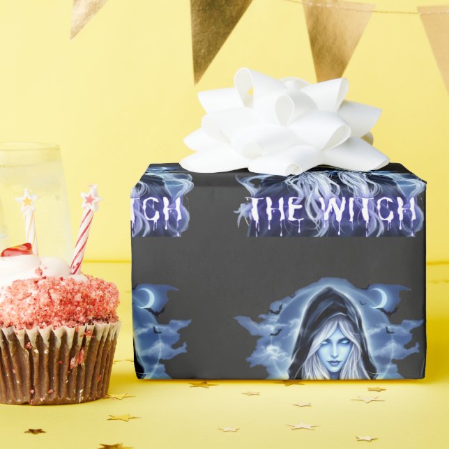Papel De Regalo Halloween con tema de bruja (Fiesta de cumpleaños )