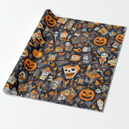 Papel De Regalo Halloween cubista