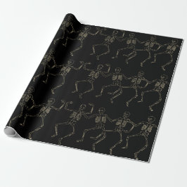 Papel De Regalo Halloween Dancing Skeletons