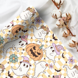 Papel De Regalo Halloween de Boho Ghosts & Pumpkins