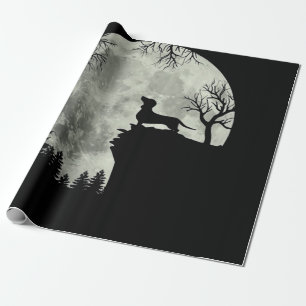 Papel De Regalo Halloween De Dachshund Y Moon