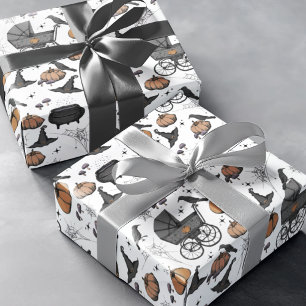 Papel De Regalo Halloween de transporte gótico para bebés